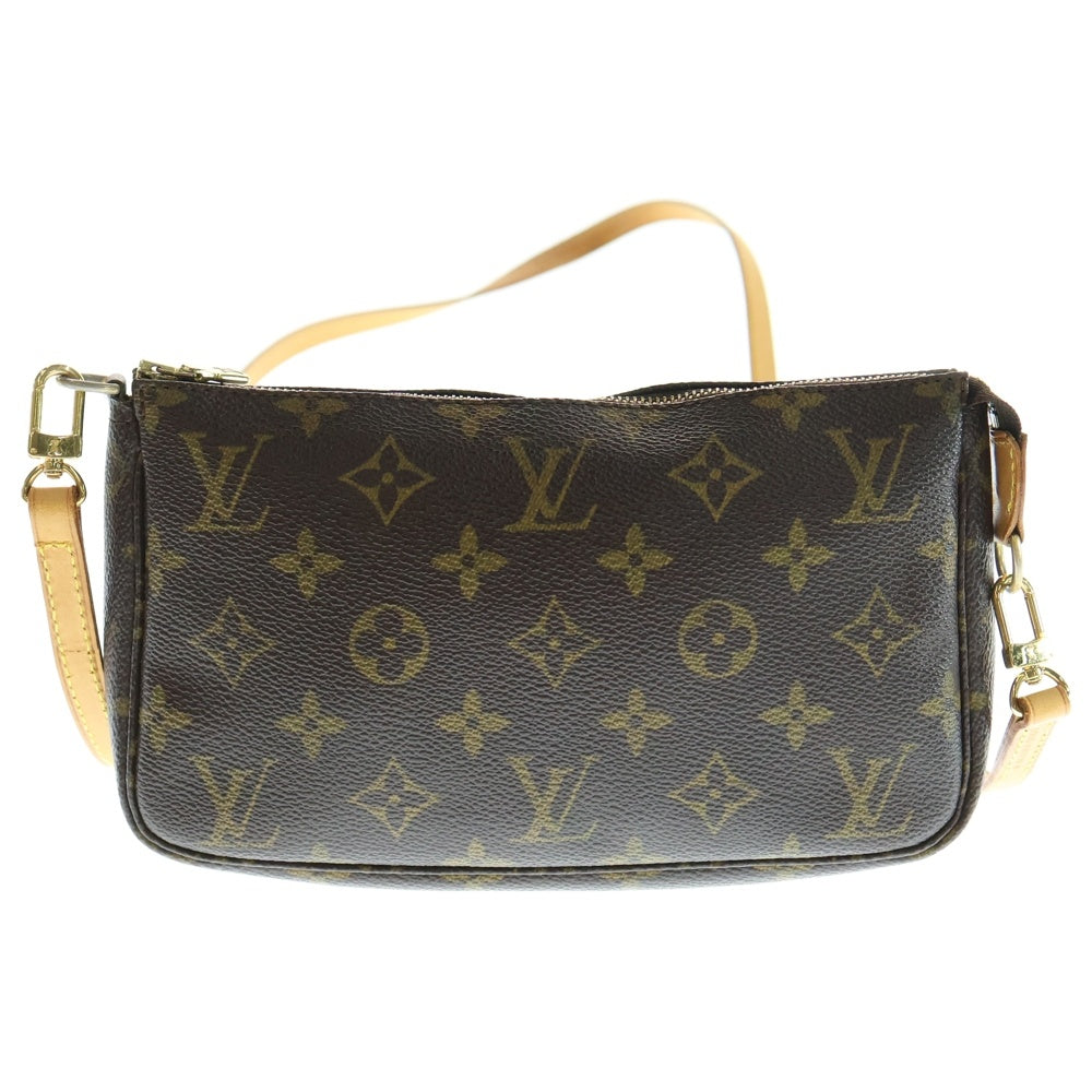 LOUIS VUITTON(ルイヴィトン) モノグラム ポシェットアクセソワール ショルダーバッグ ミニバッグ ブラウン ゴールド金具 レザー×PVC M51980