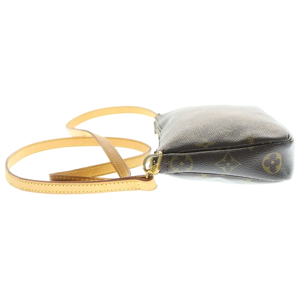 LOUIS VUITTON(ルイヴィトン) モノグラム ポシェットアクセソワール ショルダーバッグ ミニバッグ ブラウン ゴールド金具 レザー×PVC M51980