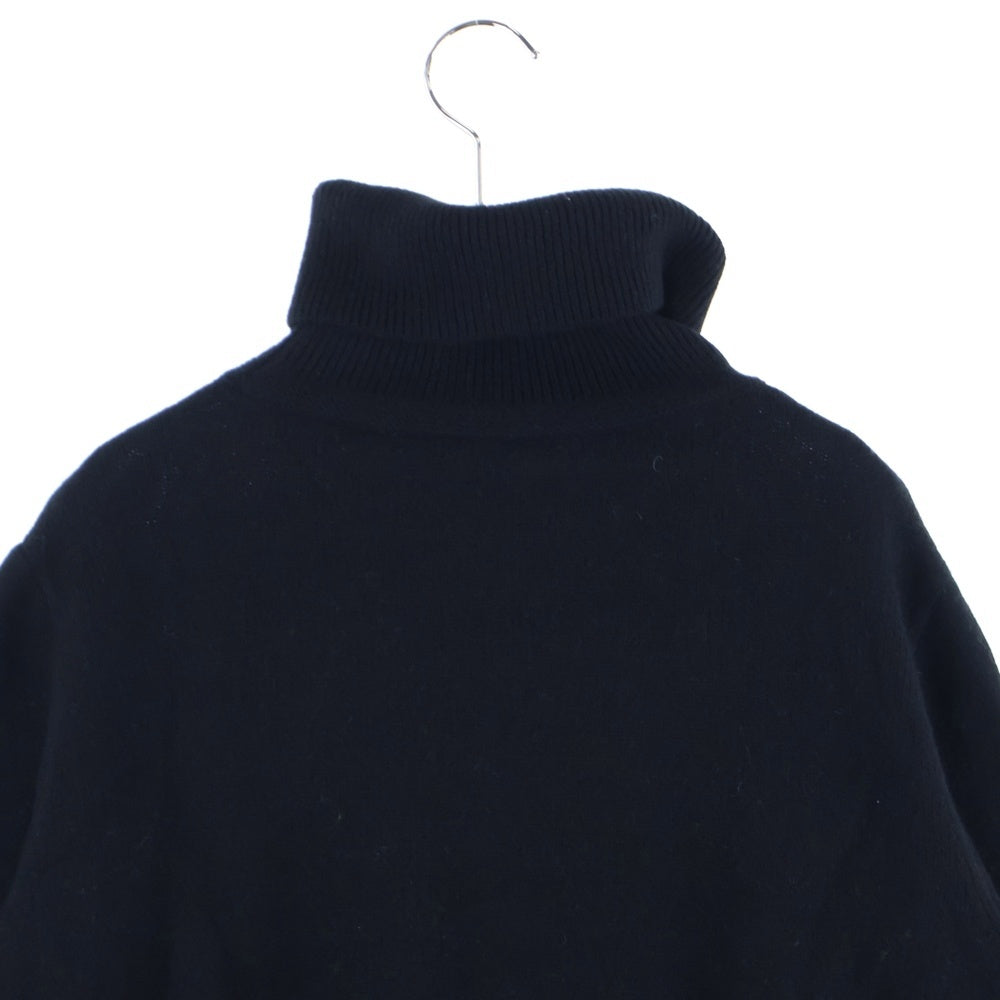 COACH(コーチ) ロゴハイネックニット ブラック×ブラウン