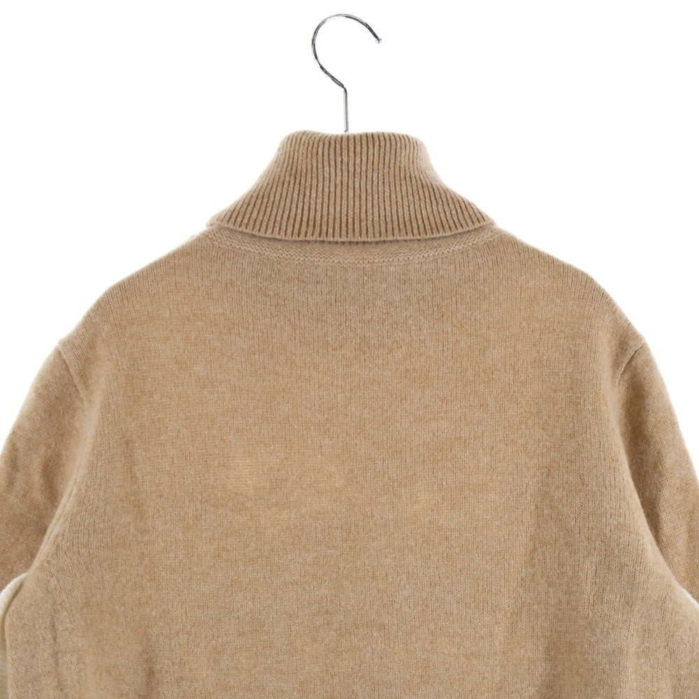 COACH(コーチ) ロゴハイネックニット アイボリー×ブラウン