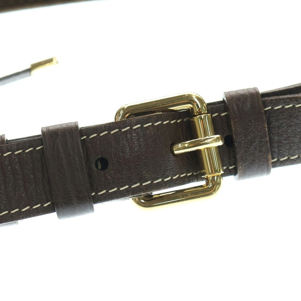 LOUIS VUITTON(ルイヴィトン) モノグラムミニラン マノンPM ハンドバッグ ワンショルダーバッグ ブラウン レザー ゴールド金具 M95621