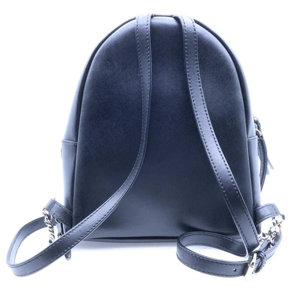 FENDI(フェンディ) バックパック リュックサック ブラック シルバー金具 パール レザー 8BZ038