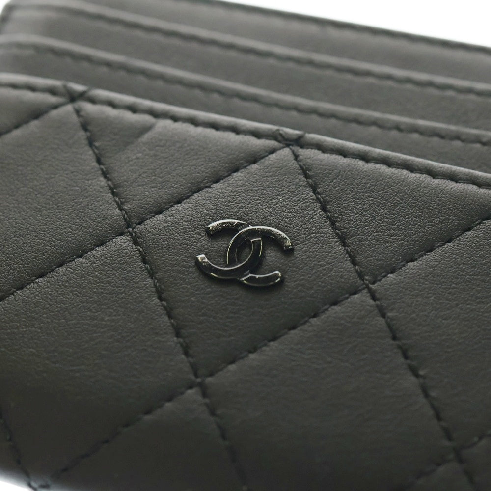 CHANEL(シャネル) マトラッセ カードケース 名刺入れ フラグメントケース ブラック カーフスキン AP4380B