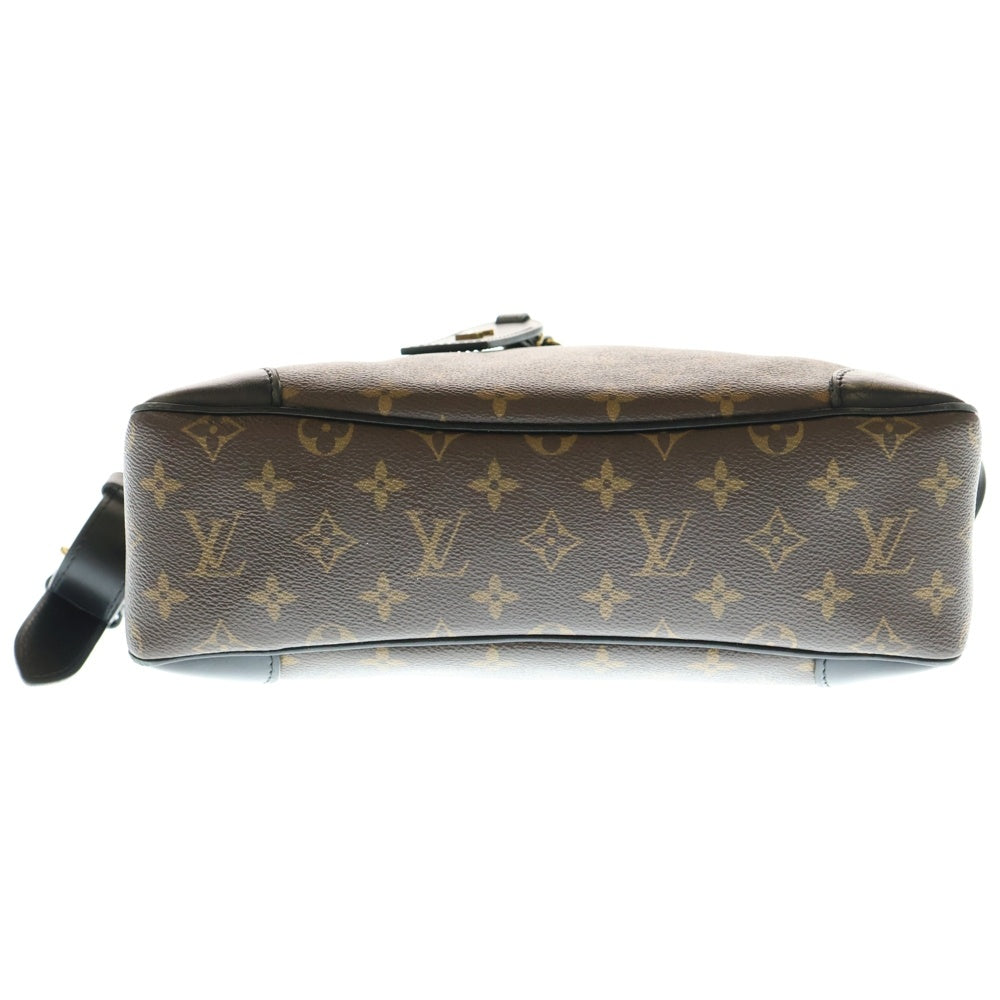 LOUIS VUITTON(ルイヴィトン) モノグラム オデオンPM ショルダーバッグ ブラック×ブラウン レザー×PVC M45353 ゴールド金具