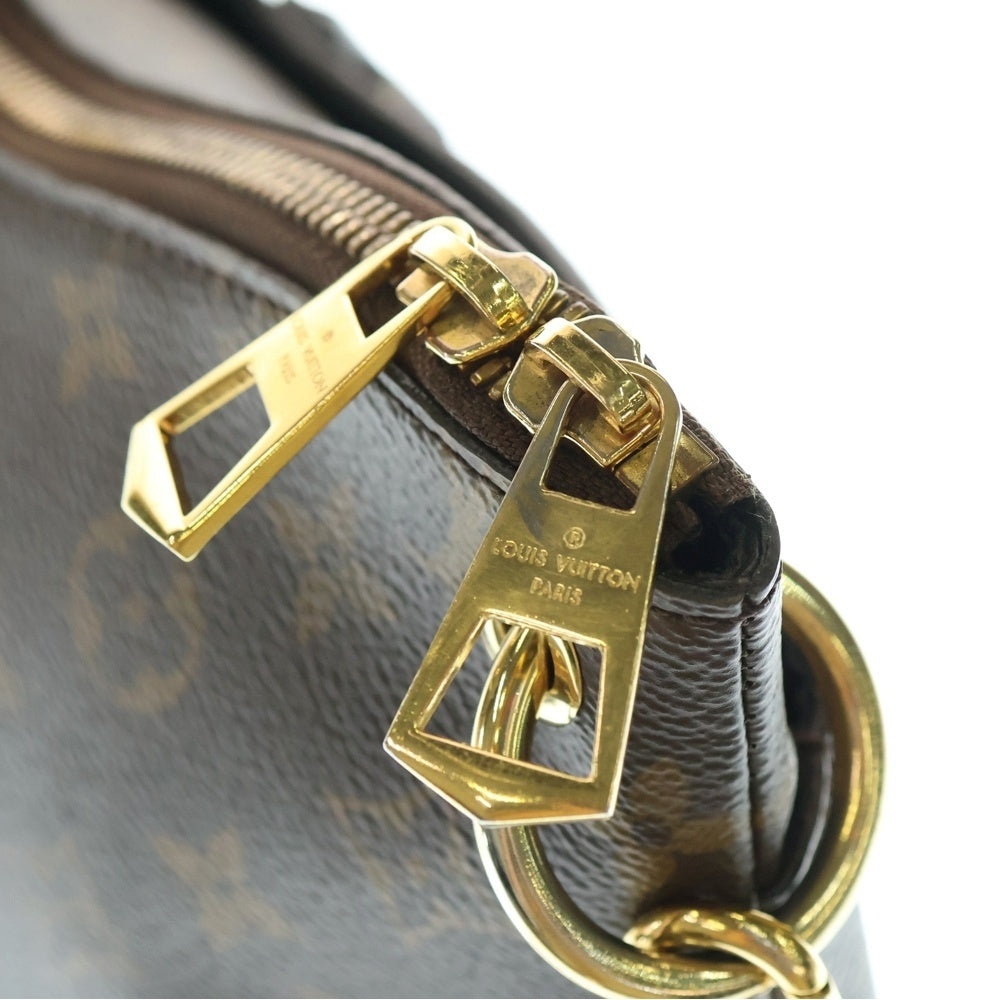 LOUIS VUITTON(ルイヴィトン) モノグラム オデオンPM ショルダーバッグ ブラック×ブラウン レザー×PVC M45353 ゴールド金具