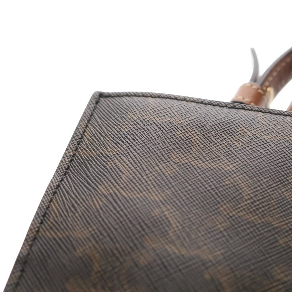 CELINE(セリーヌ) バーティカルカバ スモール トリオンフ ロゴ PVC レザー 2WAY ハンド ショルダーバッグ ブラウン