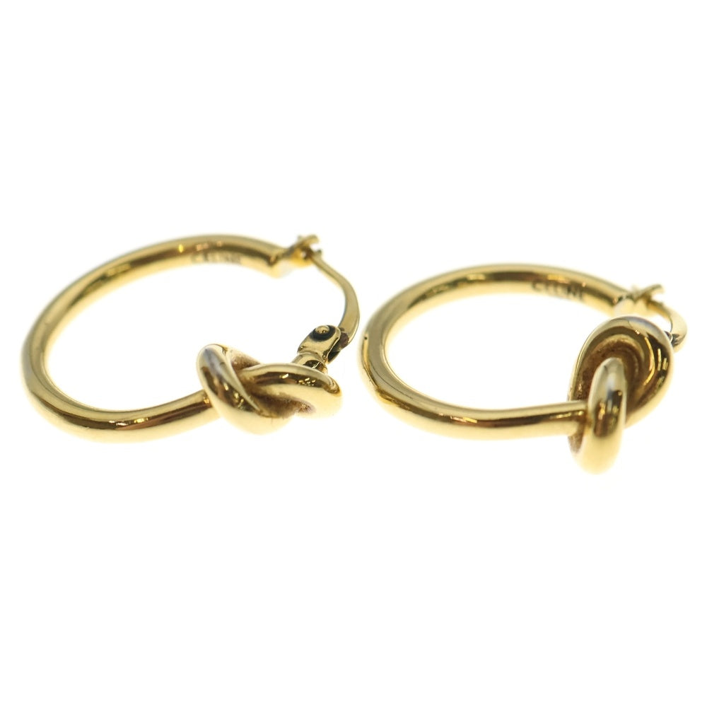 CELINE(セリーヌ) ノット スモールフープ ピアス ゴールド GP