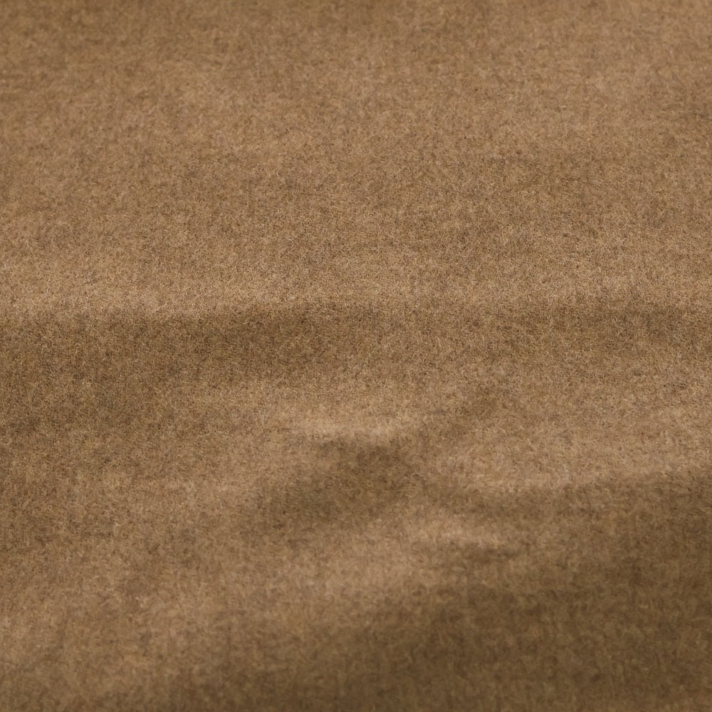 HERMES(エルメス) レクトヴェルソ マロン グラッセ ロゴ刺繍 カシミヤ フリンジマフラー ベージュ