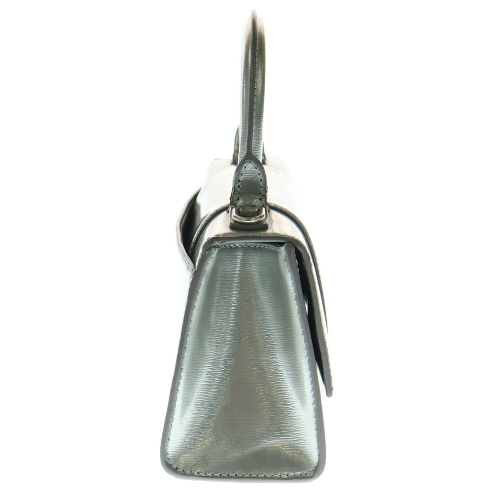 BALENCIAGA アワーグラス　ミニ　クロコ　ミニショルダーバッグ アワーグラス スモール ハンドバッグ レザー ブラック クロコ型押し