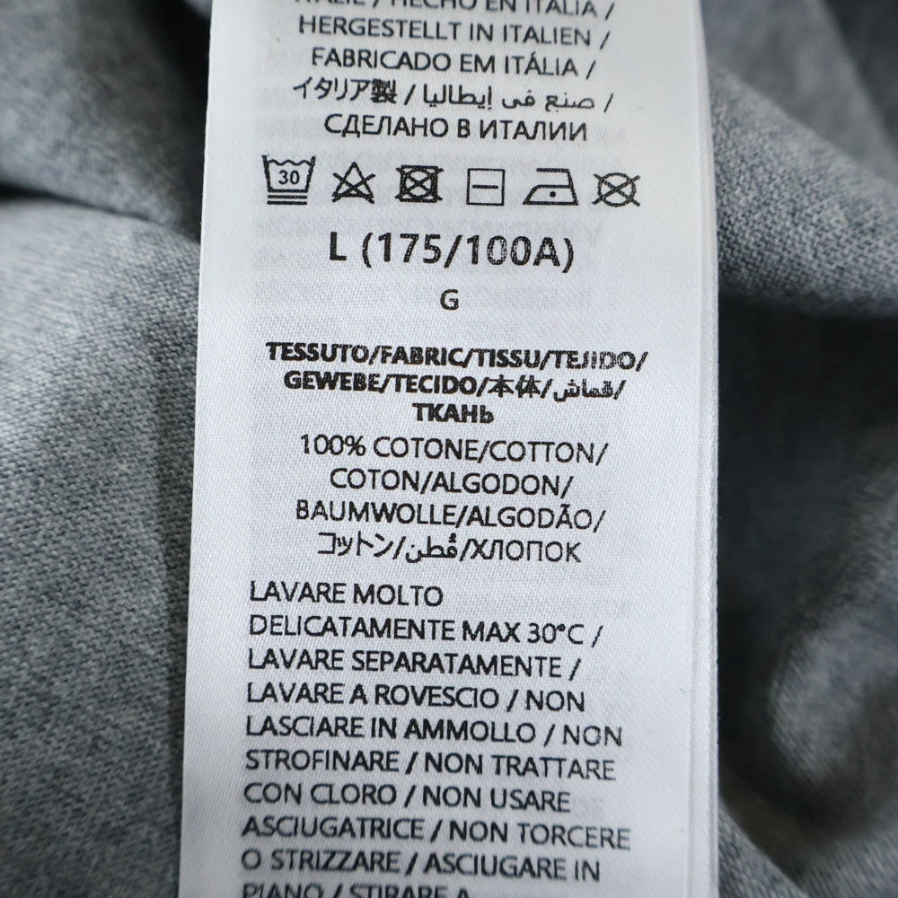 GUCCI(グッチ) 25SS ウェブストライプ ロゴプリントクルーネック半袖Tシャツカットソー グレー 784361 XJGM9