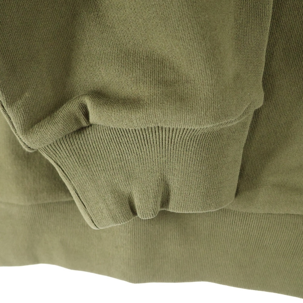 LOUIS VUITTON(ルイヴィトン) 24SS コットン シグネチャー スタッズ 刺繍 ロゴ クルーネック プルオーバースウェットトレーナー カーキ RM241 FWC HQY88W