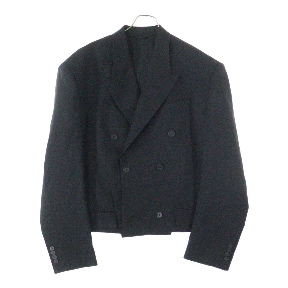 BALENCIAGA(バレンシアガ) 23AW FOLDED TAILORED JACKET フォールディッド オーバーサイズ ピークドラペル テーラード ジャケット ブラック 751751
