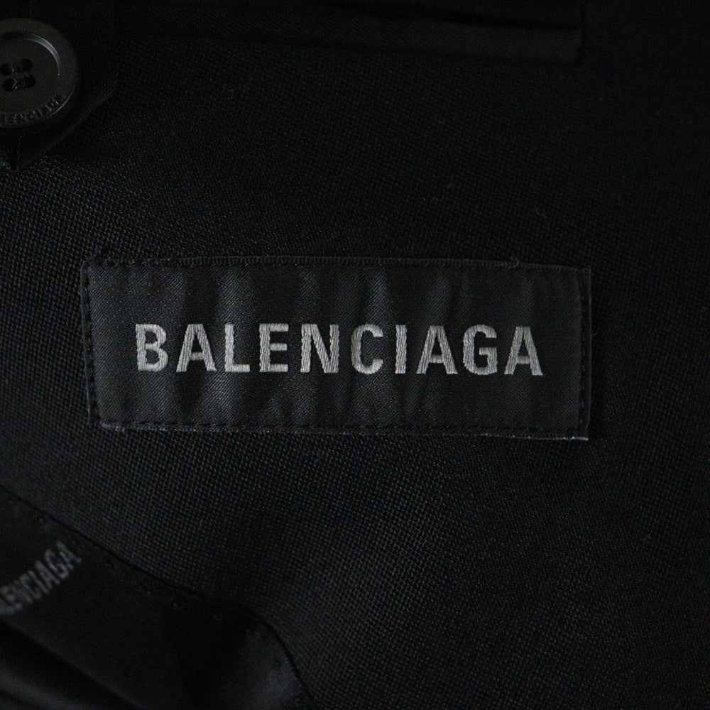 BALENCIAGA(バレンシアガ) 23AW FOLDED TAILORED JACKET フォールディッド オーバーサイズ ピークドラペル テーラード ジャケット ブラック 751751