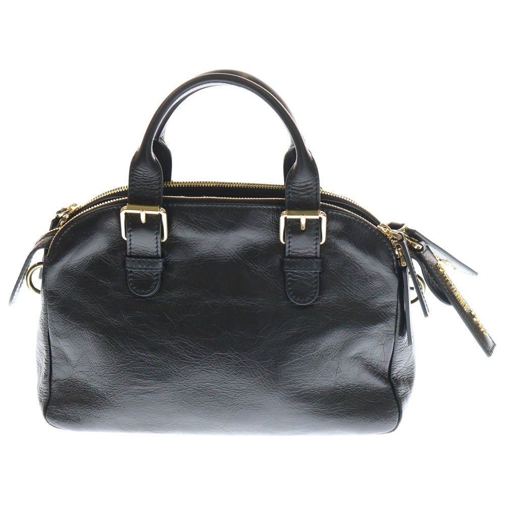 Christian Dior(クリスチャンディオール) グランドツアー ボウリングバッグ 2WAY ハンドバッグ ショルダーバッグ スモール ブラック レザー