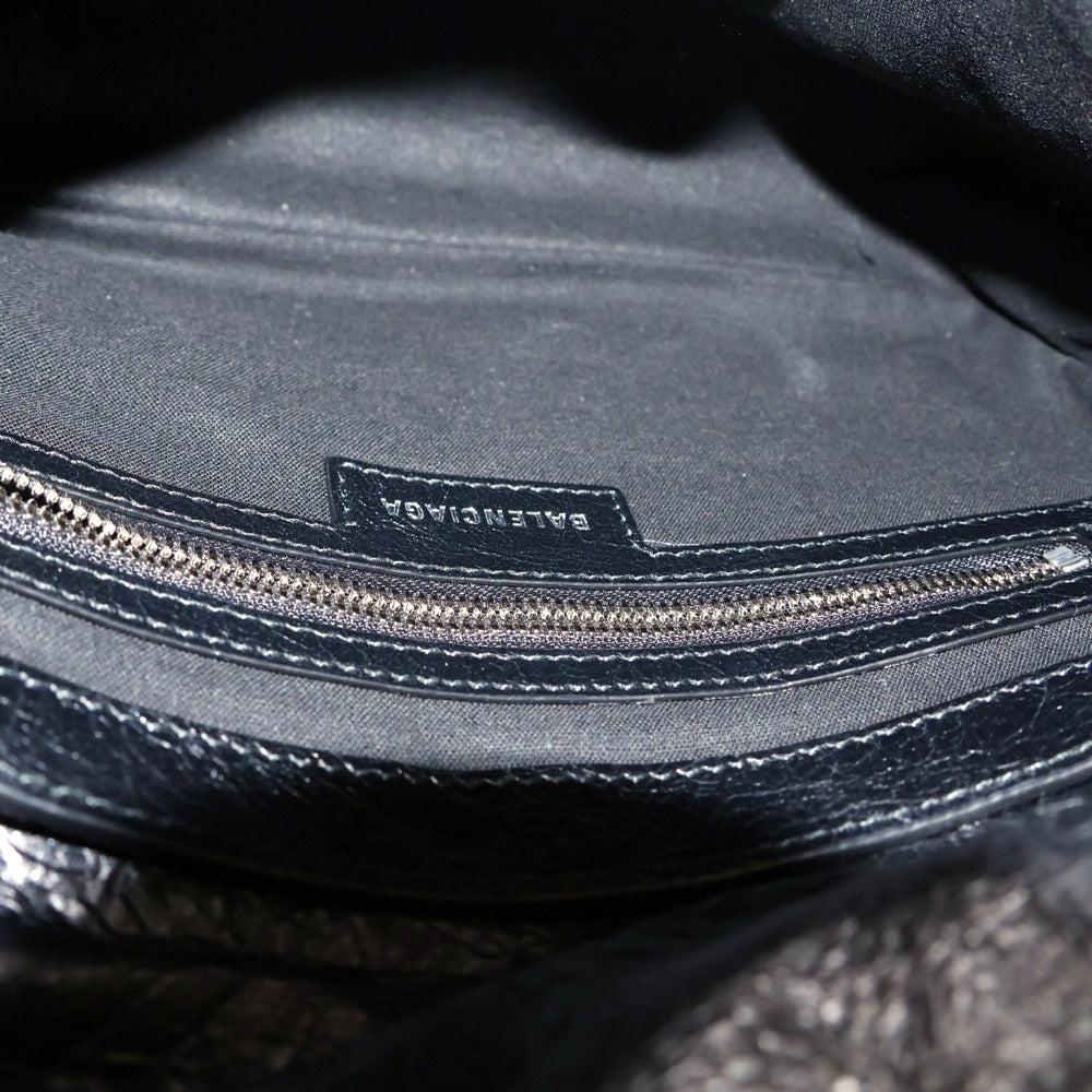BALENCIAGA(バレンシアガ) ル カゴールXS ショルダーバッグ ミニバッグ ブラック レザー 719082 シルバー金具