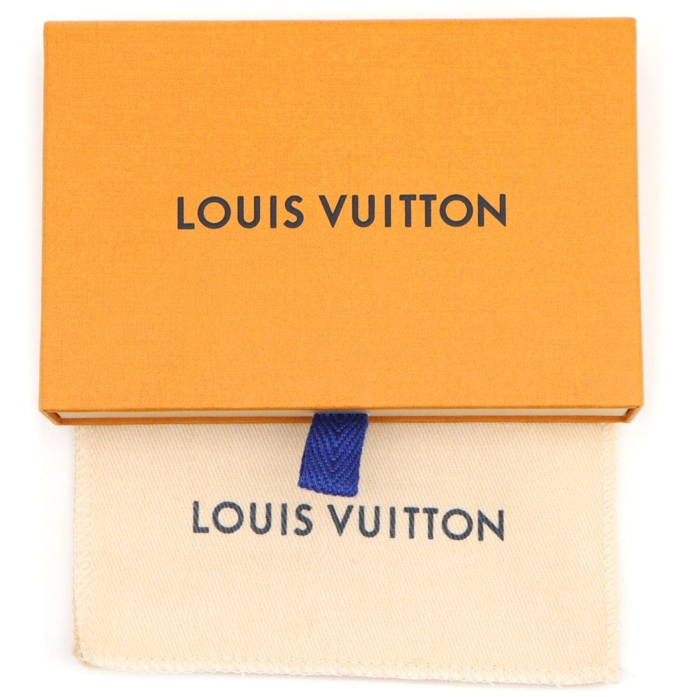 LOUIS VUITTON(ルイヴィトン) モノグラム マヒナ ミュルティクレ4 キーホルダー キーリング バッグチャーム ライトブルー ミネラルブルー レザー M83504 シルバー金具 レディース