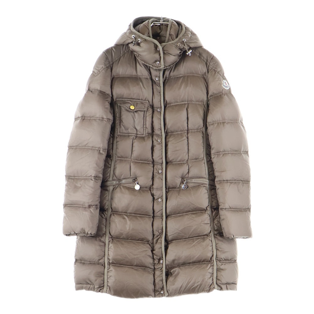 MONCLER(モンクレール) ROMARIN ロゴワッペン付フーデッドダウンコート ブラウン 120934936505 53048