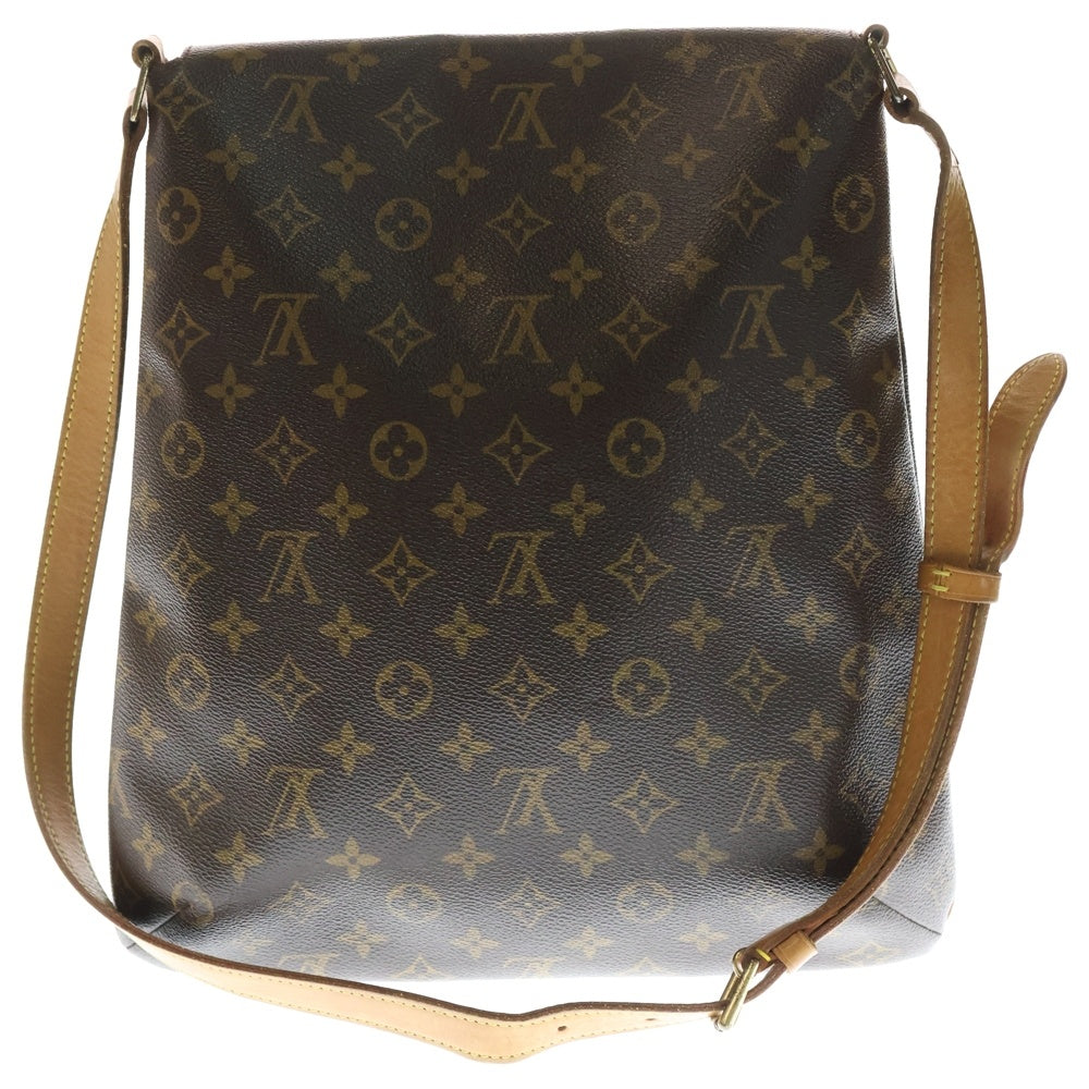 LOUIS VUITTON(ルイヴィトン) モノグラム ミュゼット ショルダーバッグ ブラウン レザー×PVC M51256 ゴールド金具