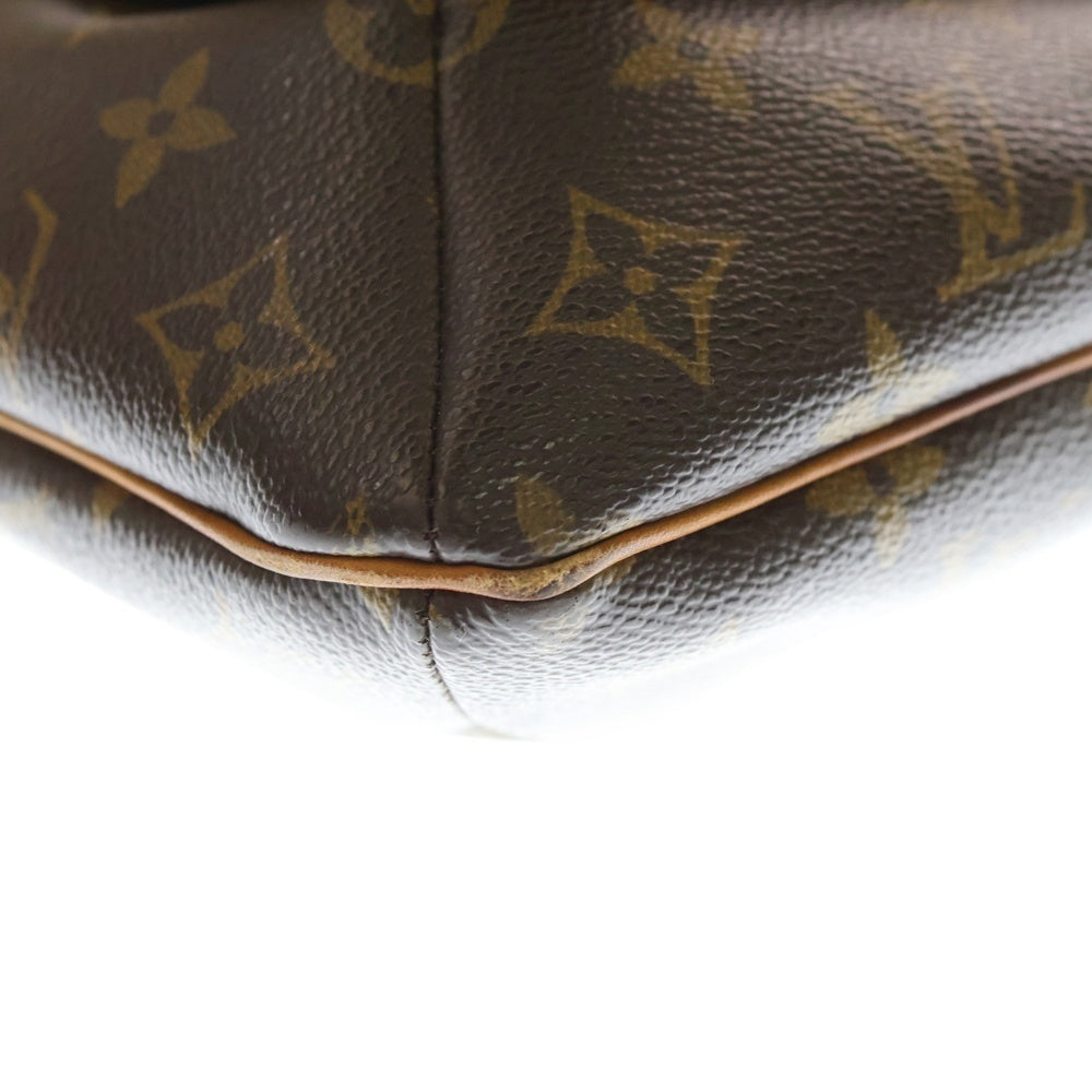 LOUIS VUITTON(ルイヴィトン) モノグラム ミュゼット ショルダーバッグ ブラウン レザー×PVC M51256 ゴールド金具