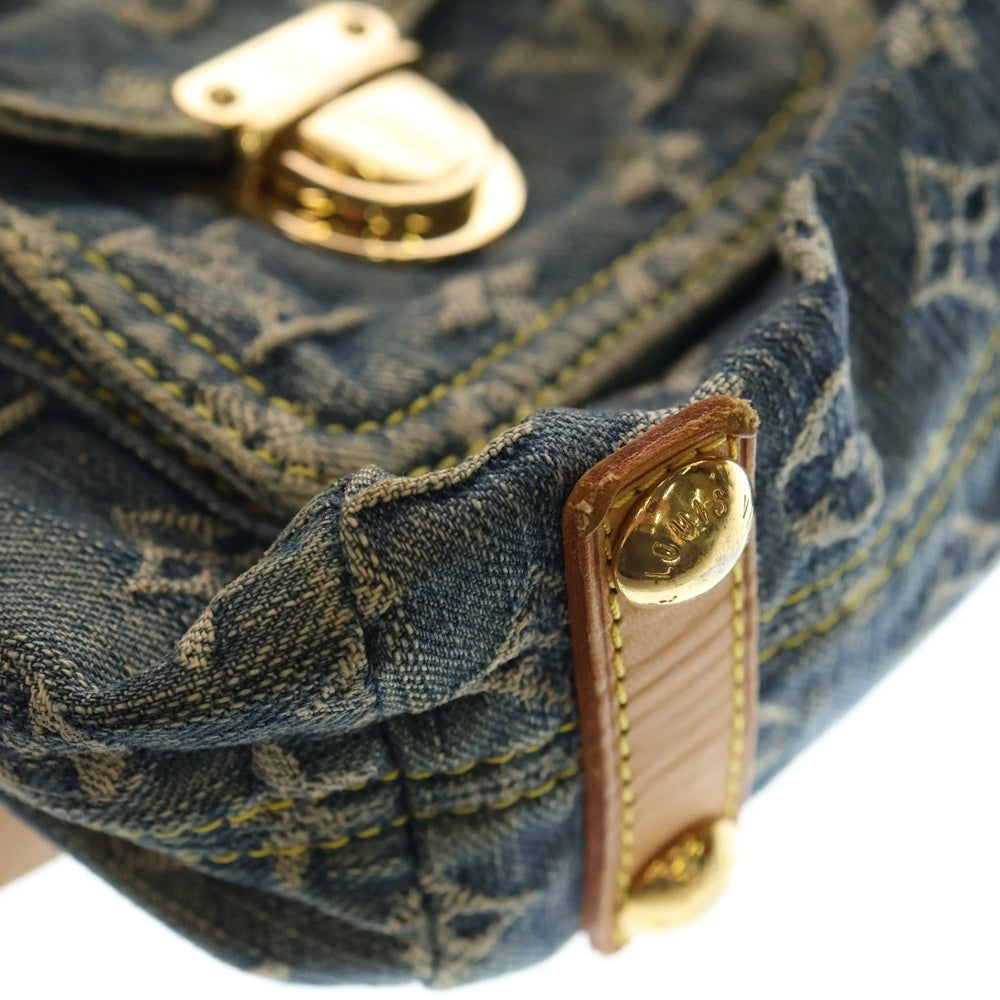 LOUIS VUITTON(ルイヴィトン) モノグラムデニム バギーPM ショルダーバッグ ブラウン×インディゴブルー デニム×レザー M95049 ゴールド金具