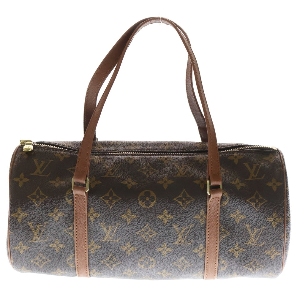 LOUIS VUITTON(ルイヴィトン) モノグラム パピヨン30 ミニボストンバッグ ハンドバッグ ブラウン レザー×PVC M51385 ゴールド金具