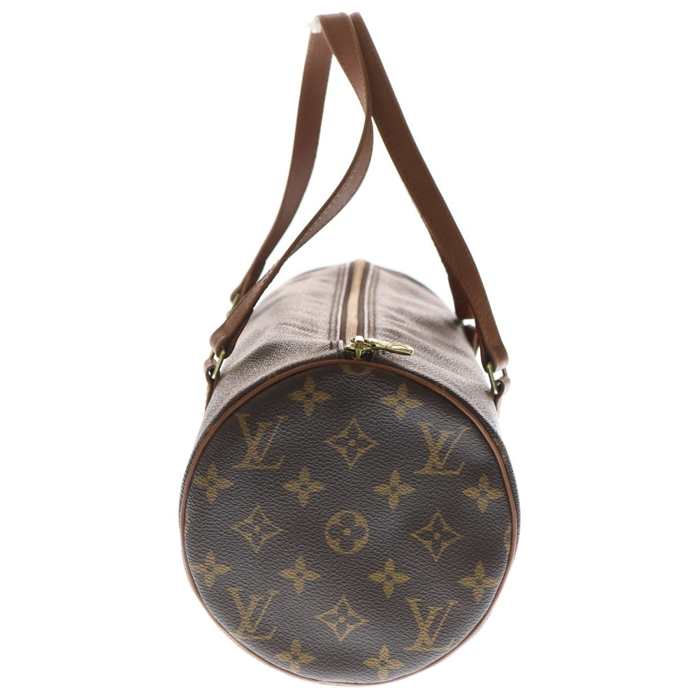 LOUIS VUITTON(ルイヴィトン) モノグラム パピヨン30 ミニボストンバッグ ハンドバッグ ブラウン レザー×PVC M51385 ゴールド金具