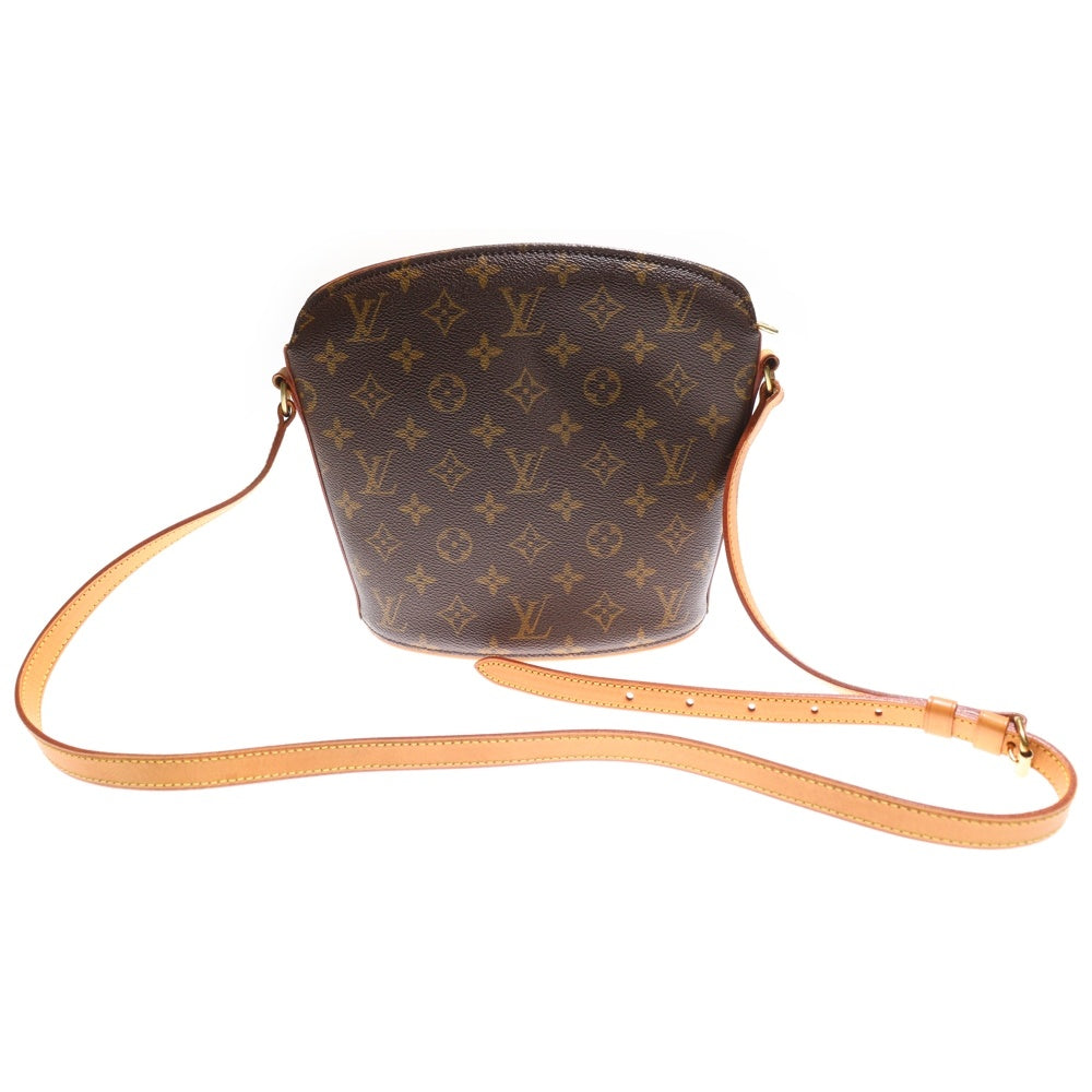 LOUIS VUITTON(ルイヴィトン) モノグラム ドルーオ ショルダーバッグ ブラウン レザー×PVC M51290 ゴールド金具