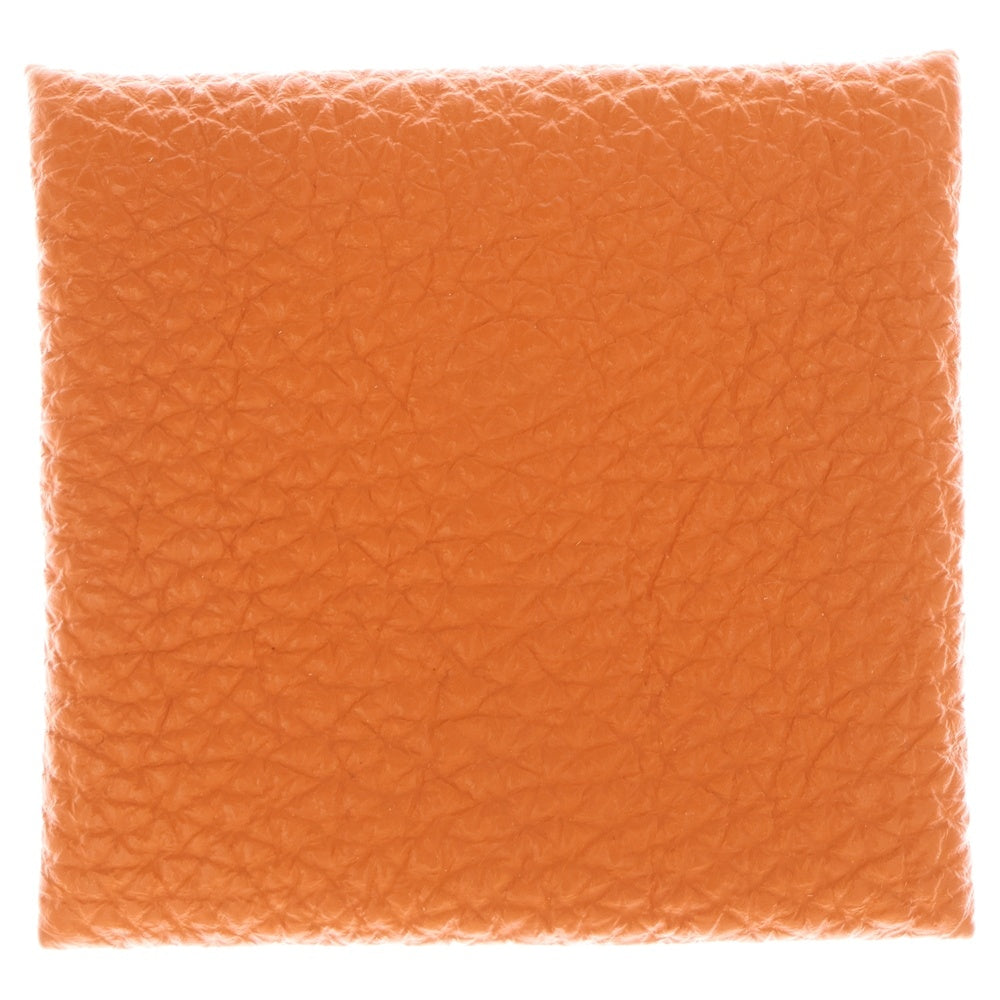 HERMES(エルメス) バスティア コインケース 小物入れ オレンジ系 トゴ シルバー金具 □N刻印 レディース
