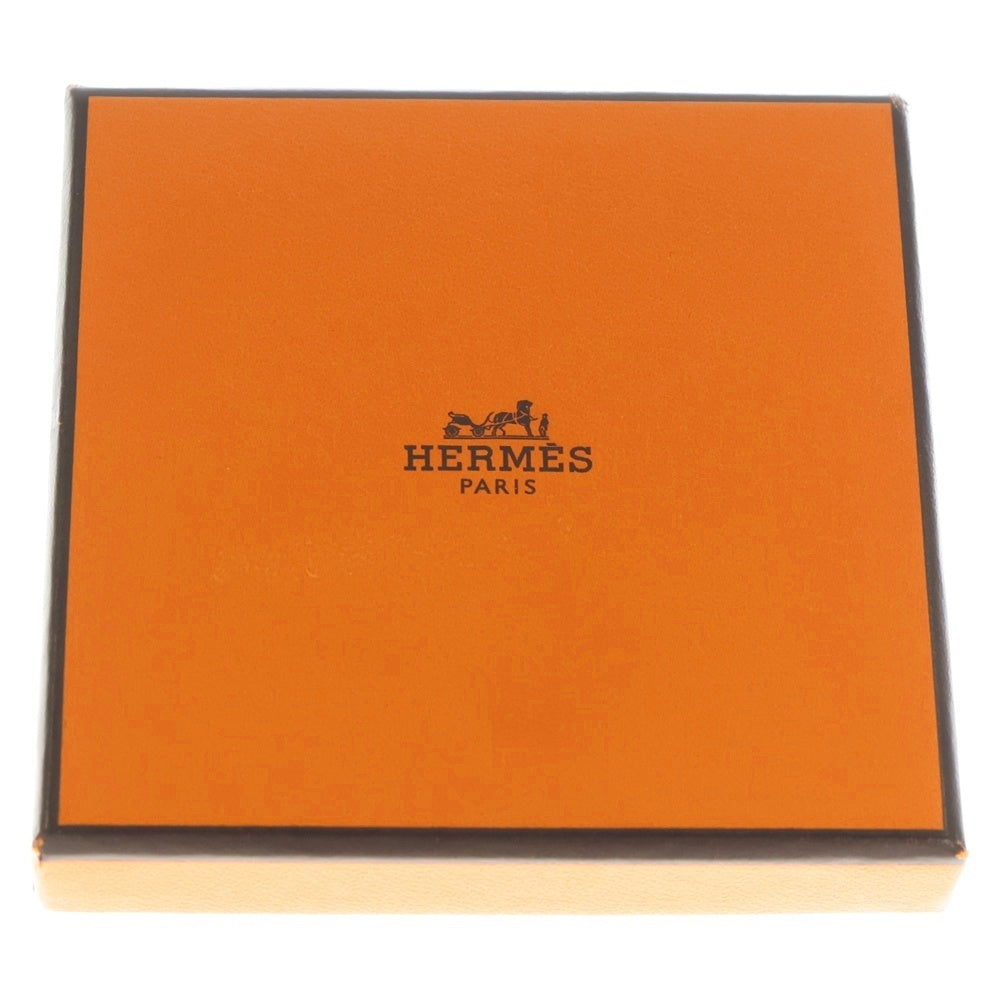 HERMES(エルメス) バスティア コインケース 小物入れ オレンジ系 トゴ シルバー金具 □N刻印 レディース