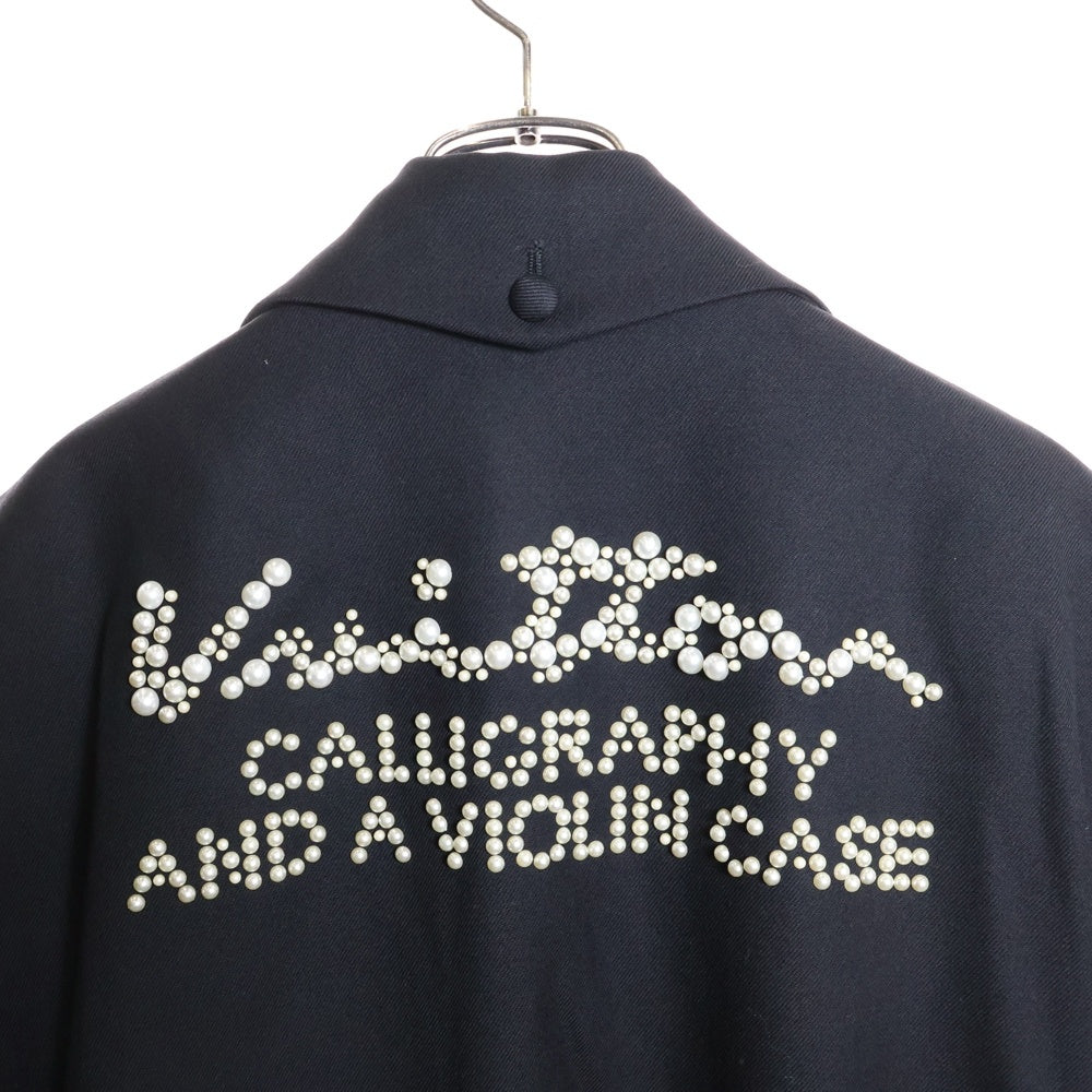 LOUIS VUITTON(ルイヴィトン) 24SS パールバックロゴ エンベリッシュドウールブルゾンジャケット ブラック RM241M FSC HQB31E