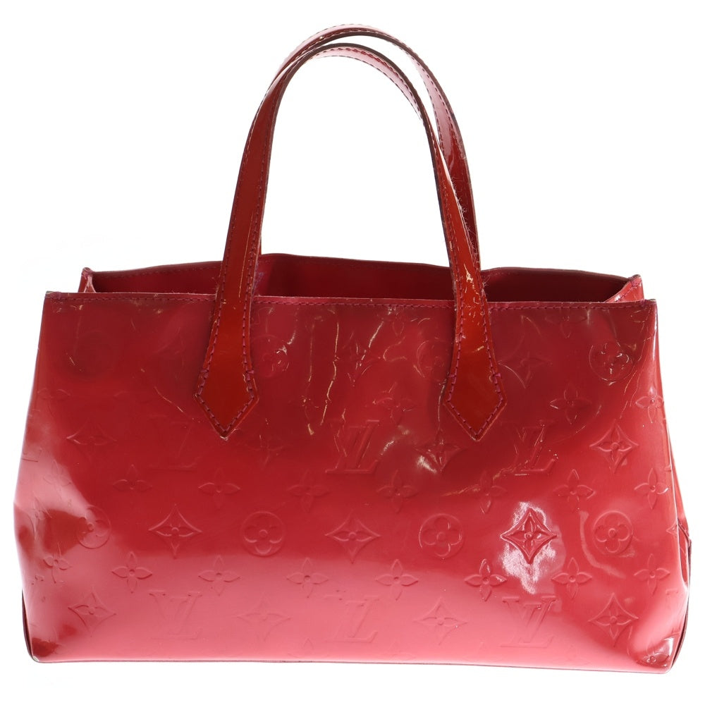 LOUIS VUITTON(ルイヴィトン) モノグラム・ヴェルニ ウィルシャーPM ポムダムール ハンドバッグ ミニバッグ レッド エナメル M93642 ゴールド金具 レディース