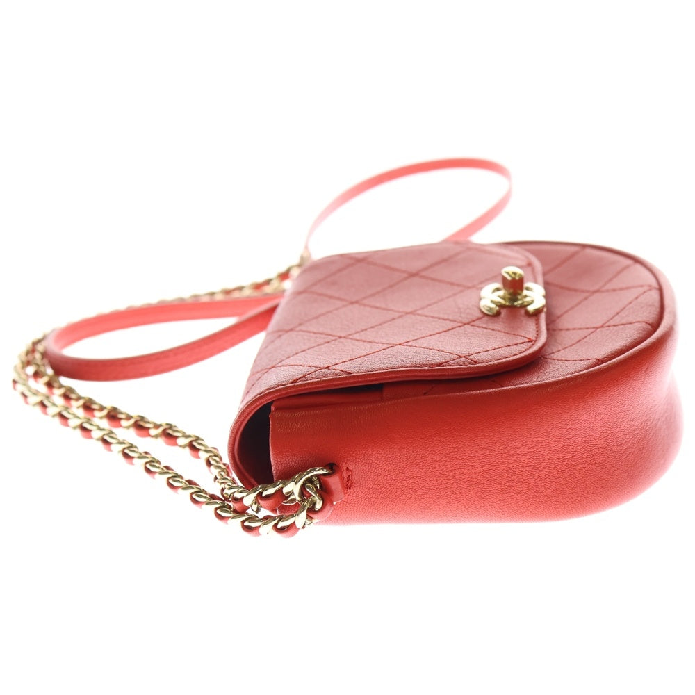 CHANEL(シャネル) マトラッセ ラムスキン ココマーク チェーンレザー 