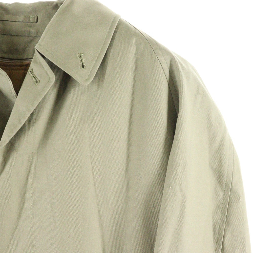 BURBERRY(バーバリー) 裏地ノバチェック柄 ライナー付き コットン ラグランスリーブ ステンカラーコート カーキ/ベージュ