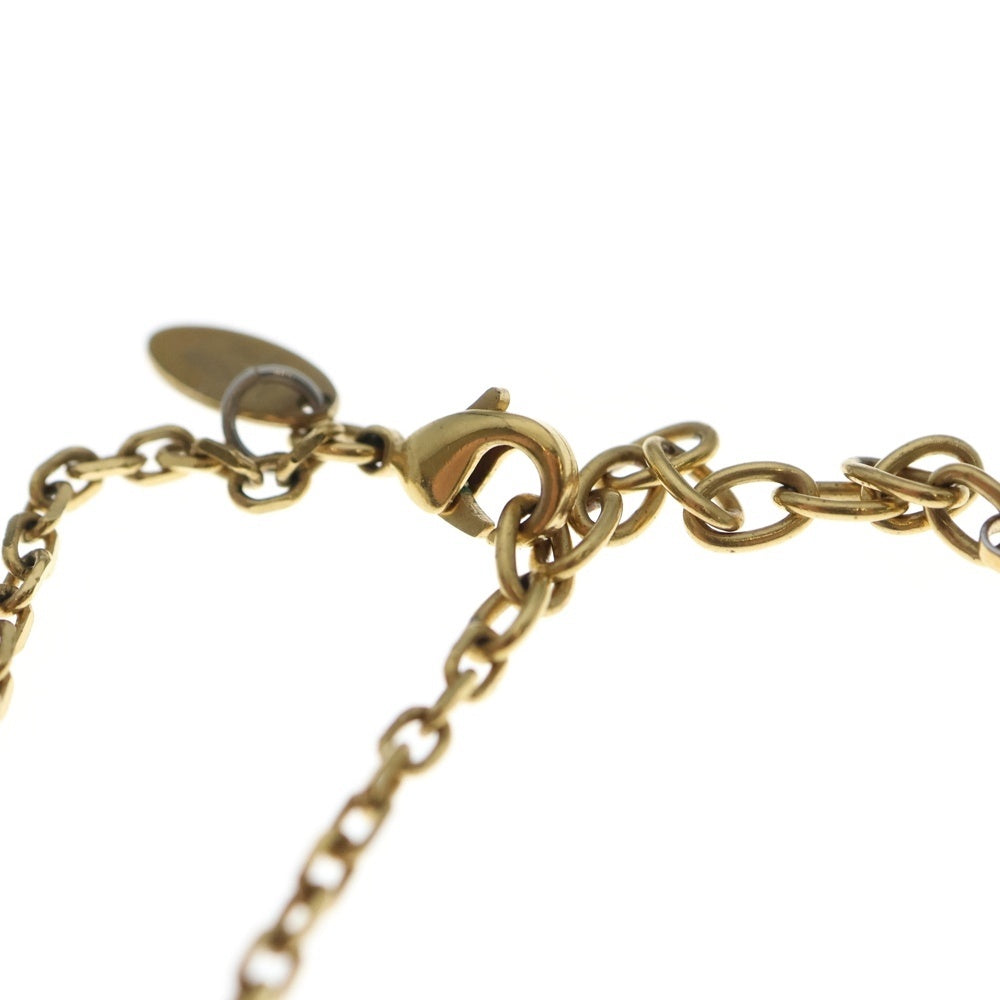 LOUIS VUITTON(ルイヴィトン) LV コリエ ギャンブル ラインストーン付チェーンネックレス ゴールド M65096