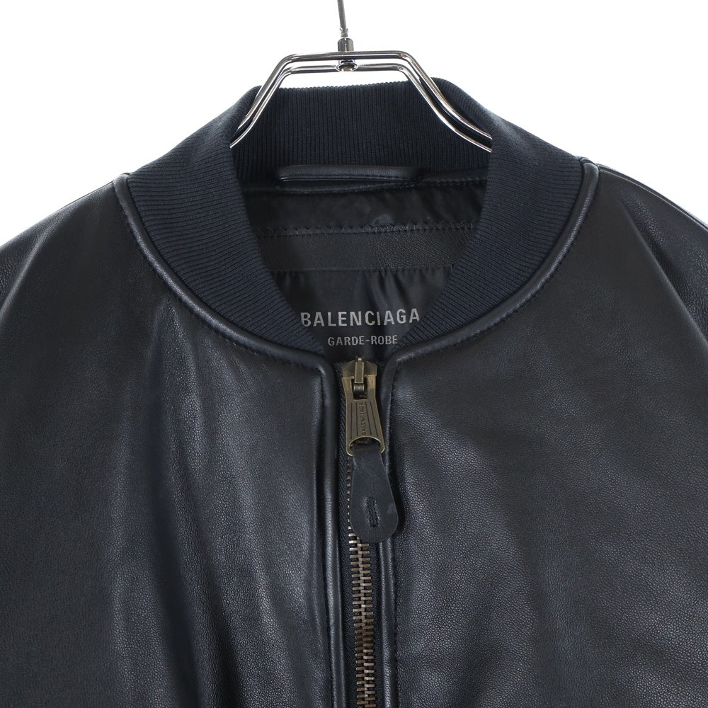 BALENCIAGA(バレンシアガ) ラムレザー ジップアップ 中綿 フライト