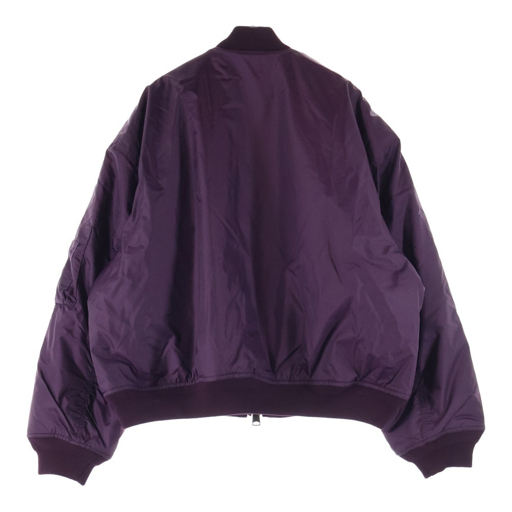 BALENCIAGA(バレンシアガ) 25AW エンブレム ワッペンロゴ ジップアップ ボンバージャケット ブルゾン パープル 839122