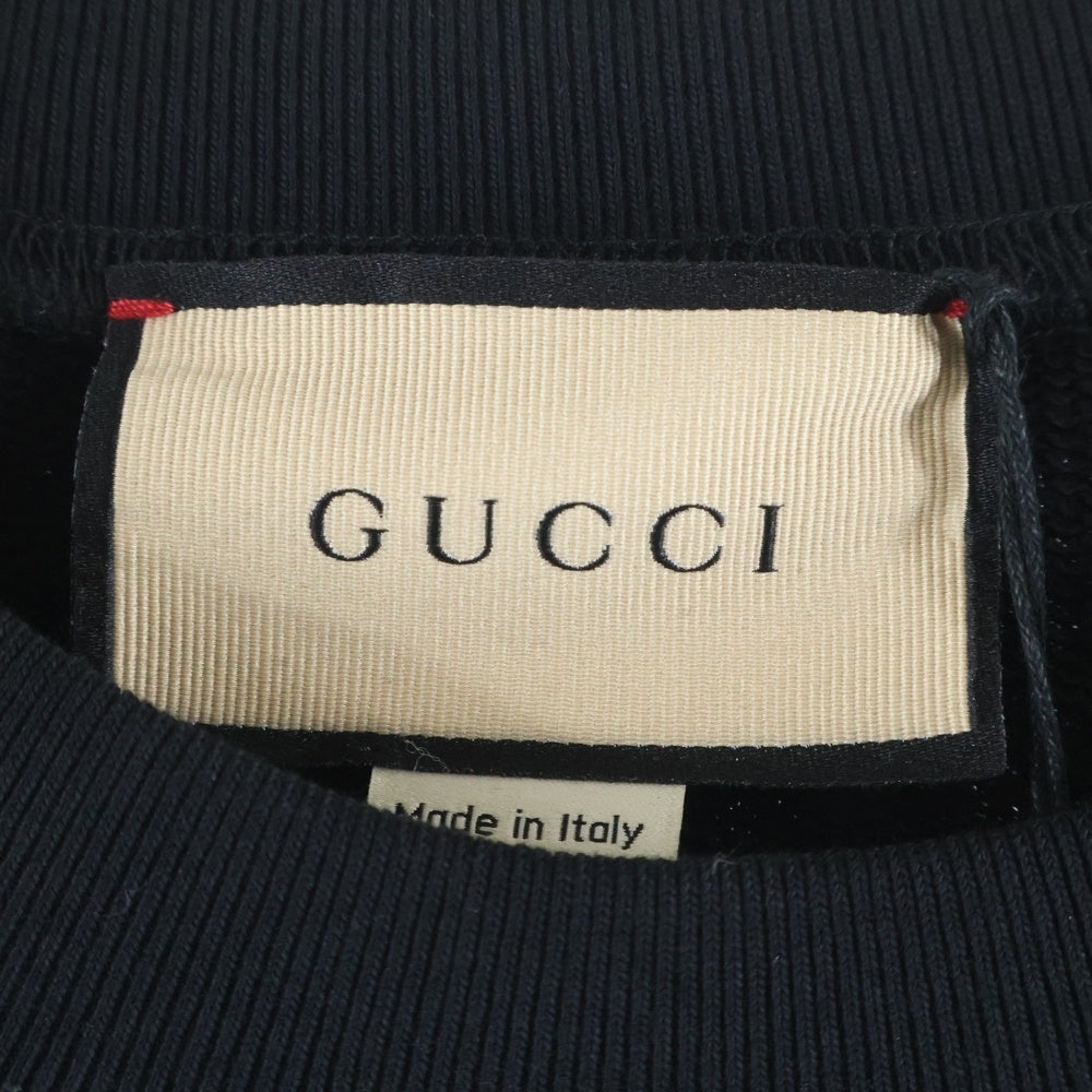 GUCCI(グッチ) インターロッキングG プリント ロゴ刺繍 クルーネック