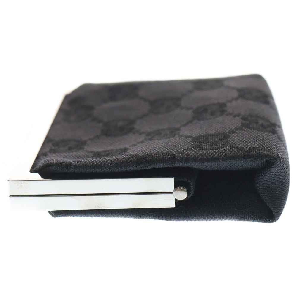 GUCCI(グッチ) グッチシマ がま口財布 コインケース ブラック