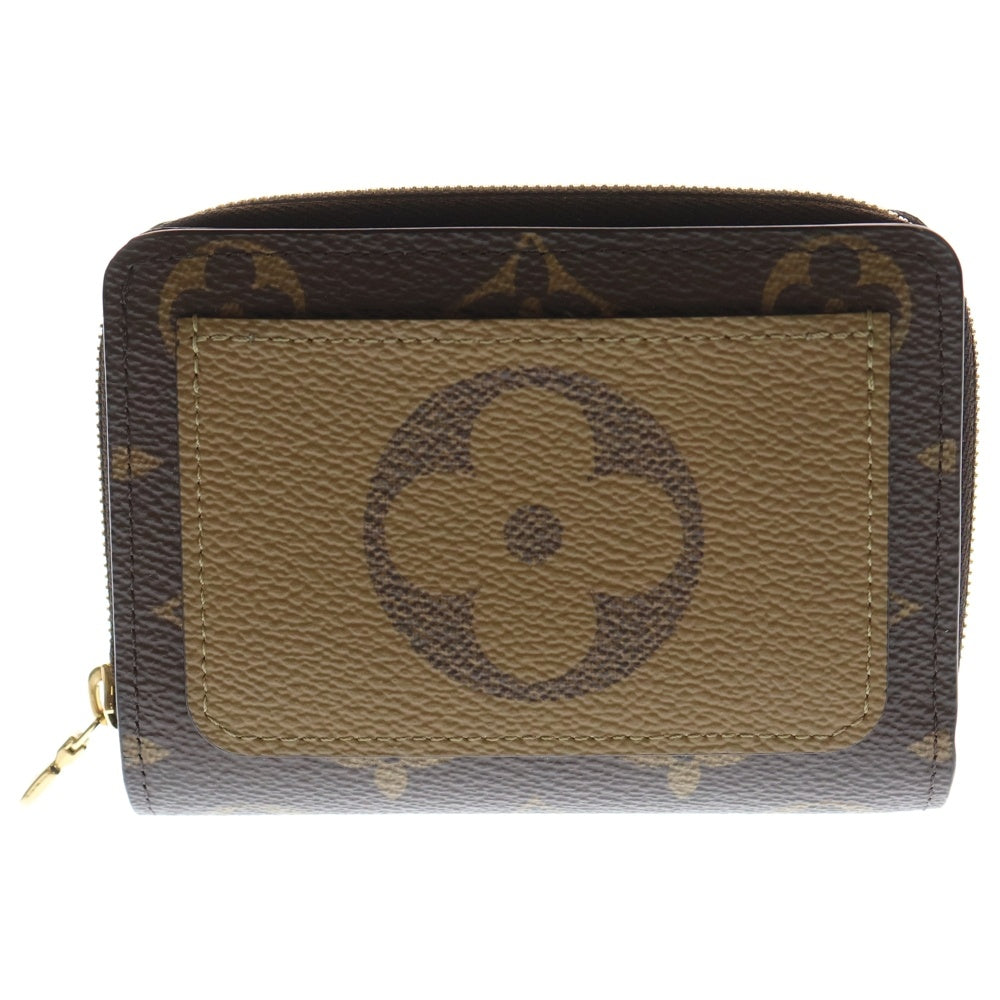 LOUIS VUITTON(ルイヴィトン) モノグラム・リバース ポルトフォイユルー コンパクトウォレット コインケース ブラウン M81461 ゴールド金具