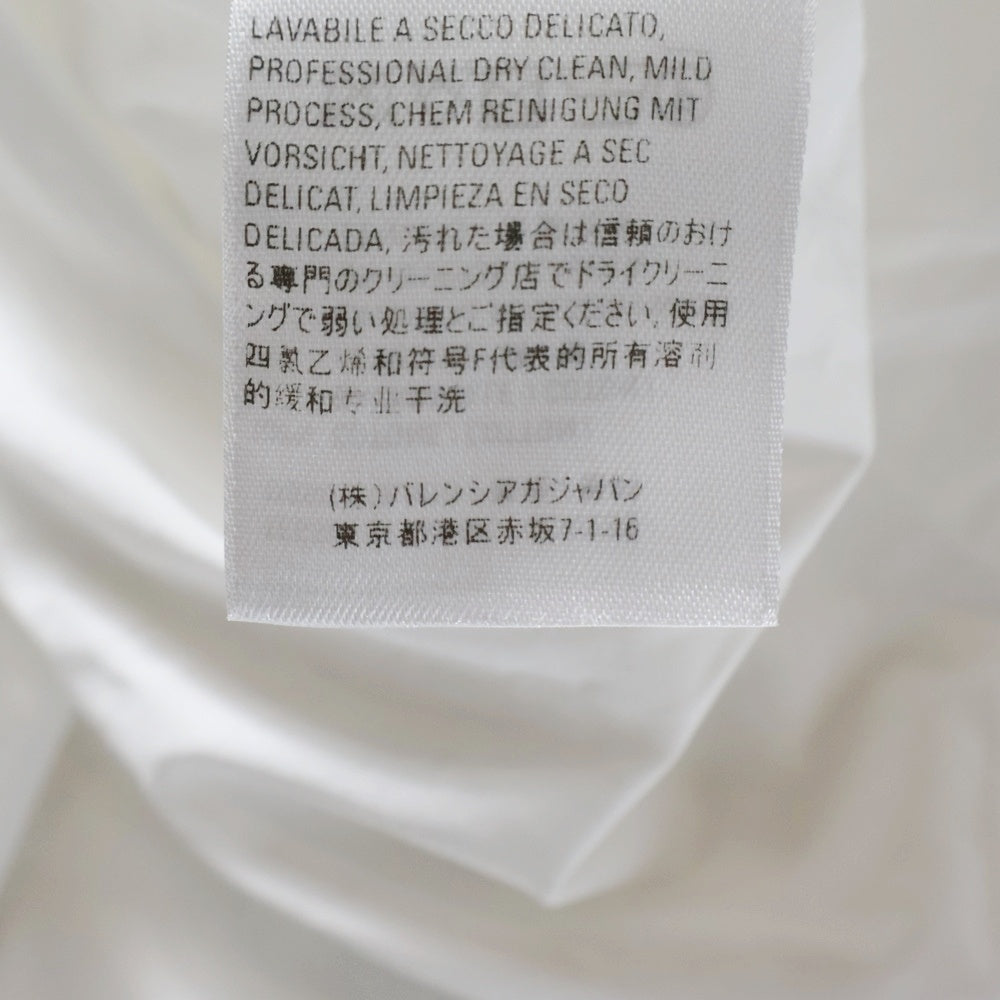 BALENCIAGA(バレンシアガ) ショルダーロゴ ボタンダウン コットン 長袖シャツ ホワイト 621901