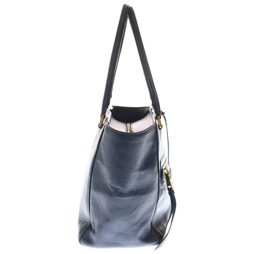 PRADA プラダ 2WAYショルダーバッグ ハンドバッグ トートバッグ ネイビー レザー 1BG227 ゴールド金具 PRADA(プラダ) 2WAYショルダーバッグ ハンドバッグ トートバッグ