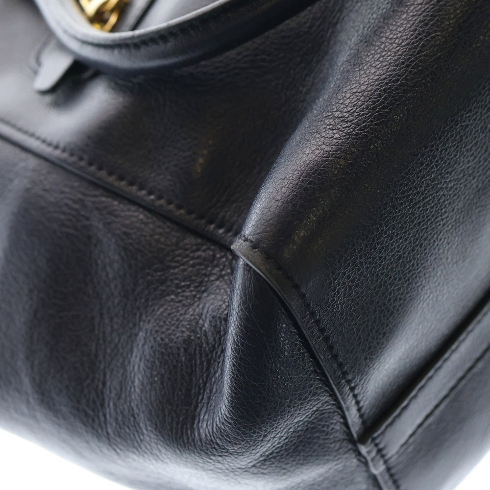 PRADA プラダ 2WAYショルダーバッグ ハンドバッグ トートバッグ ネイビー レザー 1BG227 ゴールド金具 PRADA(プラダ) 2WAYショルダーバッグ ハンドバッグ トートバッグ