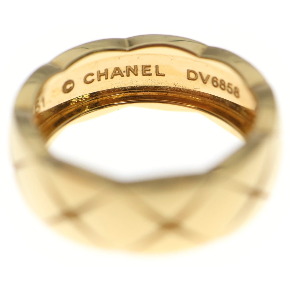 CHANEL ゴールド編み込みリング CHANEL(シャネル) ココクラッシュ ミディアム Au750 K18 YG イエロー