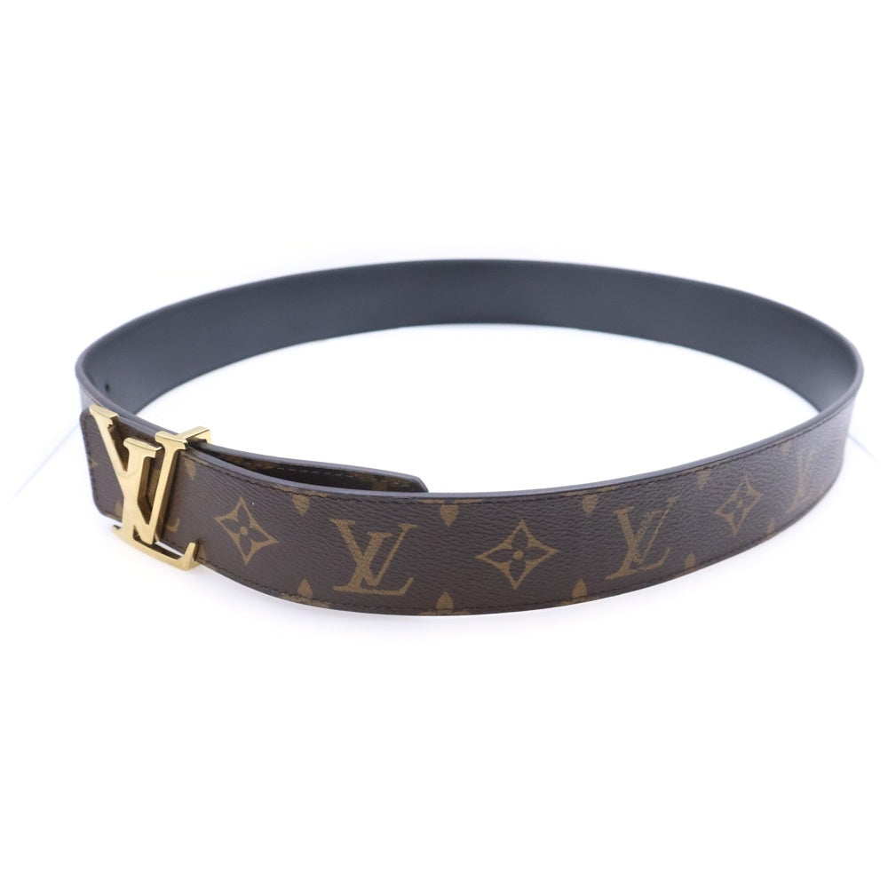 LOUIS VUITTON(ルイヴィトン) モノグラム サンチュール レザーベルト ブラック×ブラウン M0566 ゴールド金具