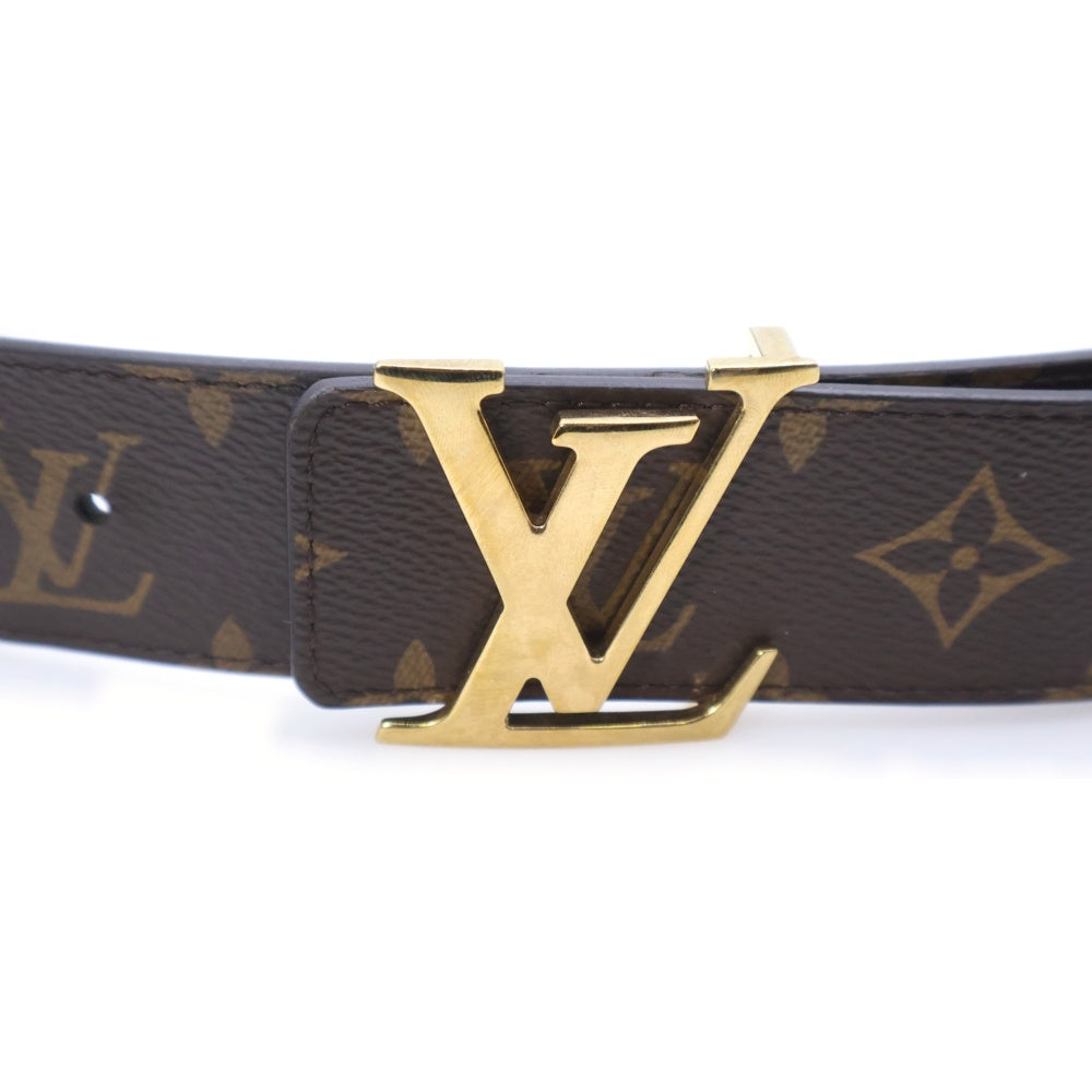 LOUIS VUITTON(ルイヴィトン) モノグラム サンチュール レザーベルト ブラック×ブラウン M0566 ゴールド金具