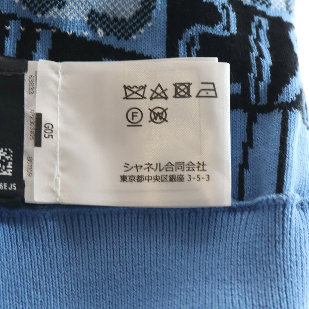 CHANEL(シャネル) メティエダール ニットキャップ ブルー コットン P77599