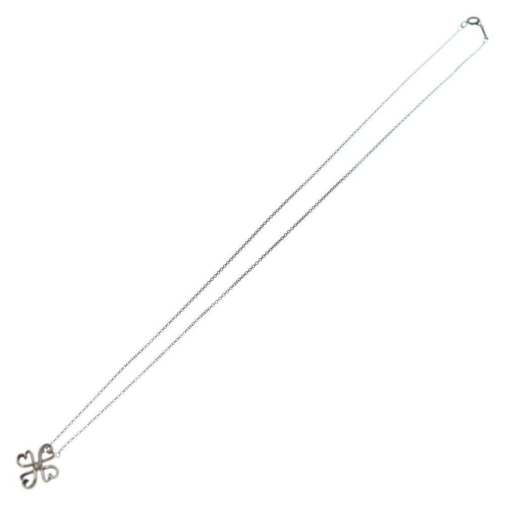 TIFFANY & Co.(ティファニー) ラビングハート クローバー ダイヤネックレス Ag925 シルバー アクセサリー レディース