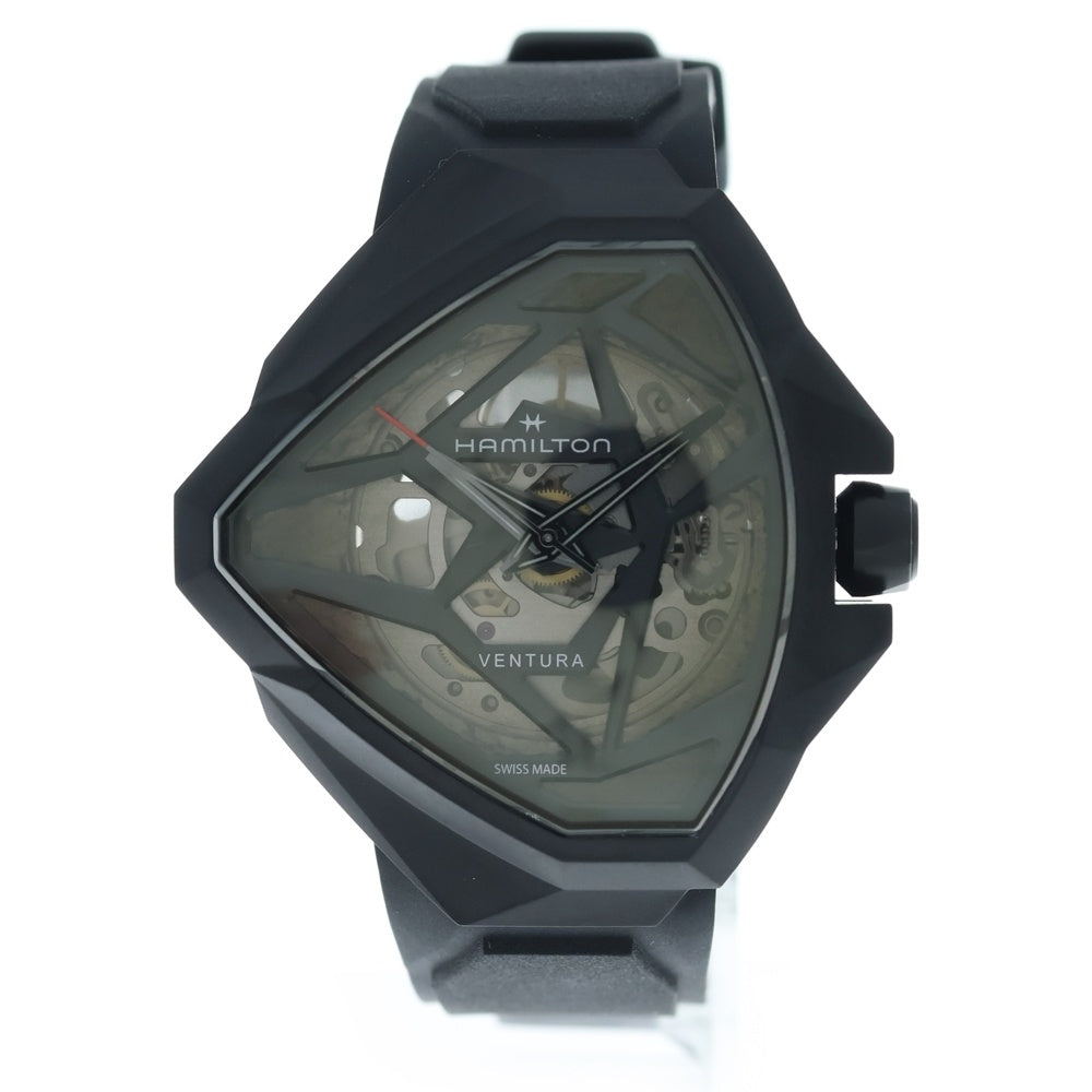 HAMILTON(ハミルトン) H24645330 ベンチュラ エッジ スケルトン文字盤 ブラック SS×ラバー/AT 自動巻き 腕時計