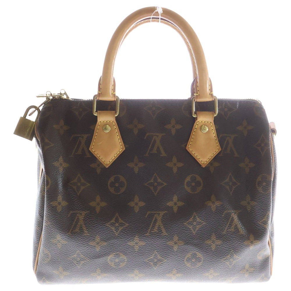 LOUIS VUITTON(ルイヴィトン) スピーディ バンドリエール25 モノグラム PVC レザー 2WAY ハンド ショルダーバッグ ゴールド金具 ブラウン M46977 レディース