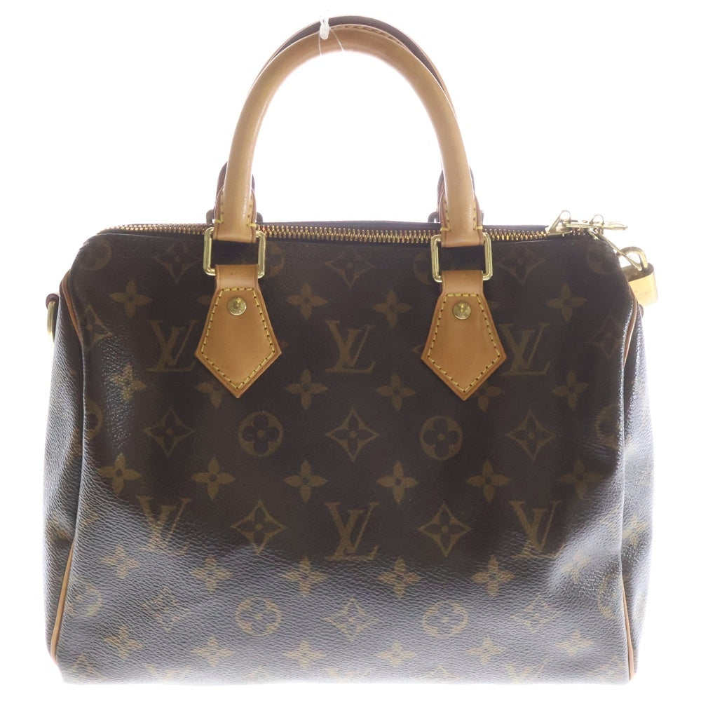 LOUIS VUITTON(ルイヴィトン) スピーディ バンドリエール25 モノグラム PVC レザー 2WAY ハンド ショルダーバッグ ゴールド金具 ブラウン M46977 レディース